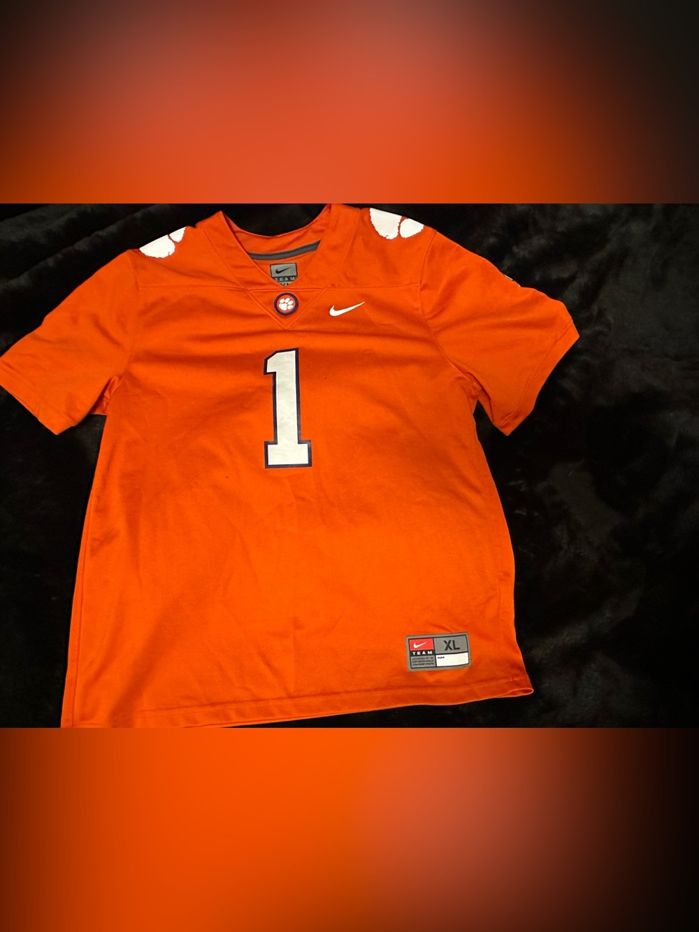 Nike CLEMSON Custom Jersey ORANGE Youth XL